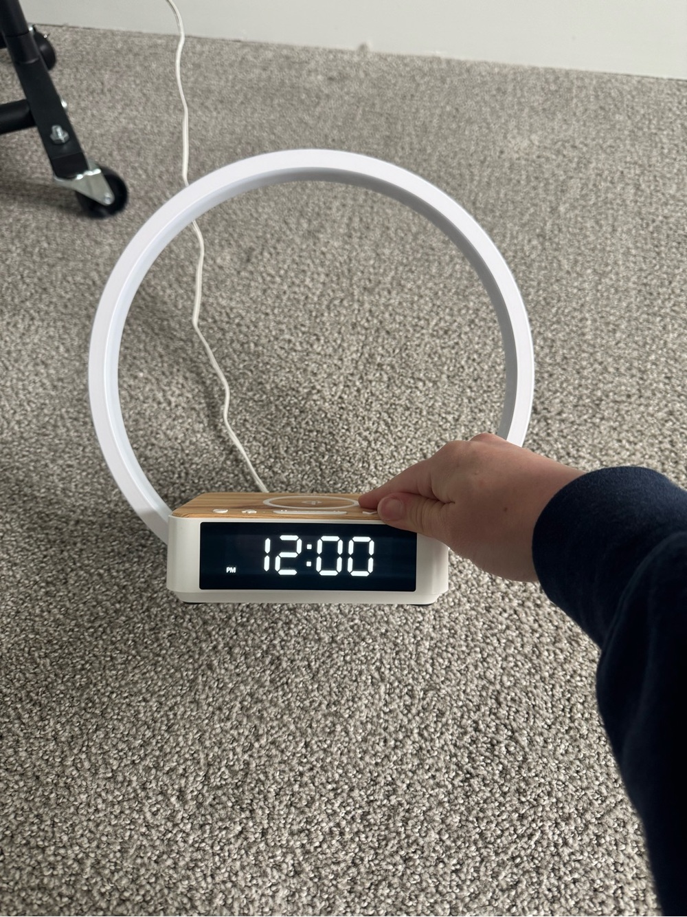 Modern White LED Alarm Clock